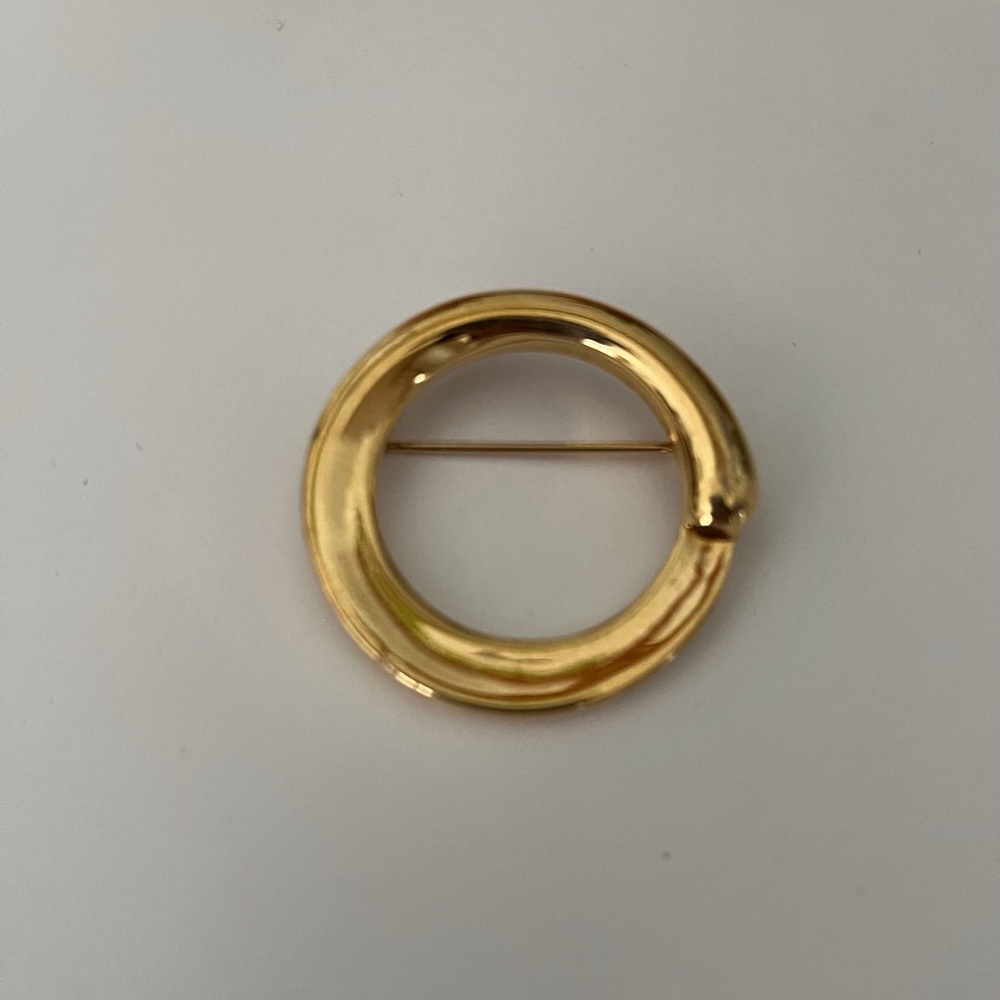 Monet Gold Circular Brooch